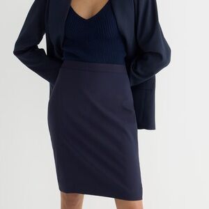 J.Crew No.2 Pencil Skirt Navy